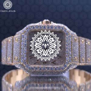 Charm_Jewels Women's Luxury Stainless Steel <b>Watch</b> Rectangle Analog Quartz Dial Sapphire Crystal <b>Diamond</b> Accents Folding Clasp - Product Image 2