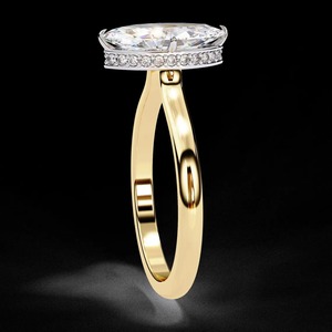 Anillo de Compromiso con Moissanita Marquise, Anillo con Corte Marquise de 12x6mm, Anillo de Plata de Ley 925 - Product Image 4