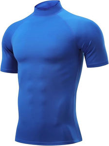 Camisetas de compresión deportivas más vendidas, de secado rápido, manga corta, con protección UPF50+ para natación, para hombre. - Product Image 4