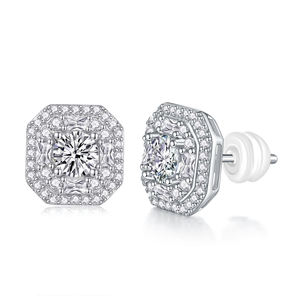Boucles d'oreilles pendantes brillantes en argent sterling S925 plaqué or 18 carats avec diamants de laboratoire sur mesure pour femmes, accessoires de bijouterie en gros - Product Image 3