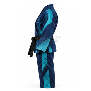 Uniforme de Karate, Ropa de Entrenamiento de Algodón Resistente, Top de Manga Larga con Pantalones a Juego para Uso en Escuelas de Artes Marciales - Product Image 2