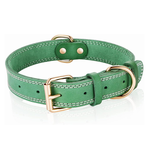 Factory Hot Sale Best Selling Wholesale Dogs Leather <b>Collars</b> Solid Color Premium Quality Custom Branding Dogs Neckwear <b>Collar</b> - Product Image 1