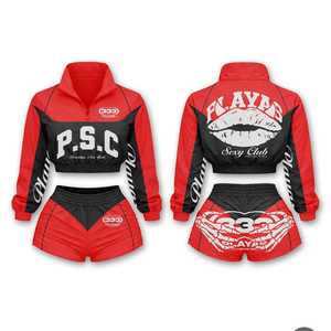 Women Solid Spring/Summer <b>Tracksuit</b> Set Custom Logo Two Piece Outfit Cotton Sportswear Casual Streetwear Gym Wear Fitness - Product Image 3