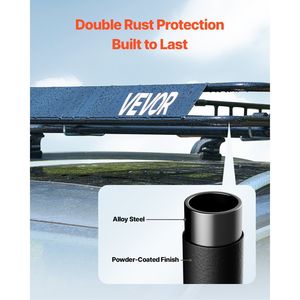 Porte-bagages universel 64X39X4.1 sur le toit pour SUV Camion Voiture 44.1X34.3X10.2 Capacité de charge maximale 250 Lbs Porte-bagages de toit - Product Image 4