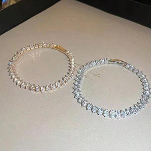 Women's Marquise Cut Diamond Tennis Bracelet Claw Setting Unique Wedding Jewelry Lab Created Diamond Jewelry <b>Gift</b> - Product Image 2