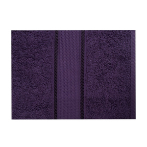 Serviette de bain en tissu éponge gris clair, couleur unie, rectangulaire, tissée, pour usage domestique, taille adulte - Product Image 4