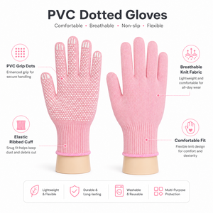 Guantes de PVC de Alta Resistencia con Puntos Antideslizantes, Ajuste Flexible y Protección Confiable para Trabajos en Almacenes y Fábricas - Product Image 6