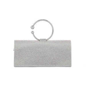 AB P24329 Sac à bandoulière fantaisie pour femme Pochette argentée - Product Image 1