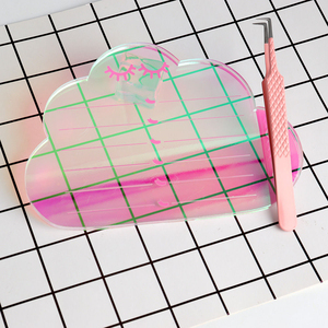 Cloud Acrylic Eyelash Tile Iridescent <b>Lash</b> <b>Extension</b> Palette Holder Custom Shape Printed <b>Lash</b> Strip Board Organizer with Tweezer - Product Image 5