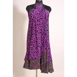 Falda Cruzada de Seda con Estampado Floral Vintage Elegante para Mujer, Hecha a Mano y Personalizada - Product Image 3