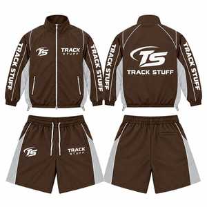 Track <b>Stuff</b> Solid <b>Vintage</b> Autumn Reversible Unisex Two-Piece 100% Polyester Quick Dry Lightweight Casual Drawstring Tracksuit - Product Image 3