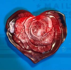 Boîte à bijoux en résine artisanale de luxe, décorative, à fleurs, pour ranger les bibelots, petite boîte cadeau personnalisée en résine - Product Image 4