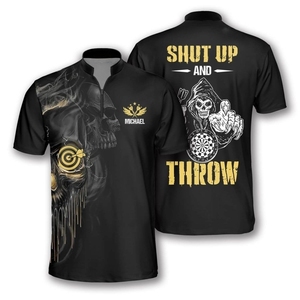 Maillots de fléchettes personnalisés avec logo et numéros d'équipe, sublimation, pour hommes, vêtements d'équipe, polos de fléchettes à vendre - Product Image 4
