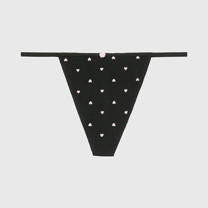 Nuevo diseño en color negro, fabricantes de tangas para mujer, ropa interior de talle bajo, tangas tipo G-string para mujer - Product Image 5