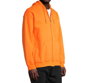 Conjunto de Sudadera con Capucha Naranja para Hombre, Color Sólido, Tejido de Felpa, Informal, para Otoño, Transpirable, Sudadera con Capucha de Poliéster de 300g - Product Image 2