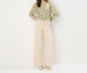 Pantalons en jean pour femmes fabriqués au Pakistan, élégants, à taille haute et à jambes larges, confortables et tendance, vêtements décontractés modernes - Product Image 3