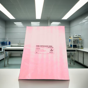 Sacs refermables antistatiques ESD roses en LDPE avec impression en gravure pour l'emballage électronique OEM - Product Image 1
