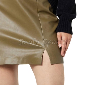 Jupe en cuir, nouvelle collection 2024, fabrication en coton, qualité supérieure, jupes en cuir véritable pour femme avec logo personnalisé imprimé, prix le plus bas - Product Image 5