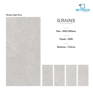 กระเบื้องปูพื้นและผนัง Gloslyn สีเทาอ่อน GHR Surphase Porcelain ขนาด 600x1200 มม. ผิวด้าน ดีไซน์ทันสมัยสำหรับตกแต่งภายใน - Product Image 3