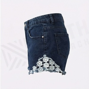 Shorts Vaqueros Clásicos para Mujer, Cintura Alta, Estilo Desgarrado, Frescos para el Verano, Ropa Urbana, Color Personalizado, Atuendos Únicos - Product Image 3