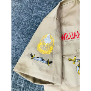 Custom Embroidered Shriners <b>Khaki</b> Shirt | Masonic Regalia Lodge Wear - Product Image 4