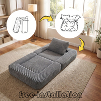 Canapé-lit simple moderne pliable 2026, chaise-lit convertible gain de place, chaise-lit compressée sous vide pour appartement