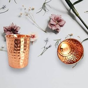 Travel Copper Glass Tumbler Manufacturer Ayurvedic Drinking Water Cup Bulk Export Metal <b>Drinkware</b> India - Product Image 5