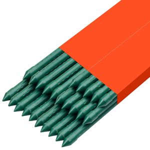Pali da Giardino 25 Pezzi, 210 cm, in Metallo Rivestito in Plastica, Pali per Pomodori con Punta Appuntita, Supporti per Piante - Product Image 1