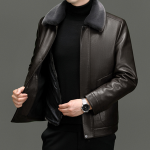 Blouson en jean respirant pour homme avec col montant et fermeture boutonnée, style moto, chaud et standard, noir, pour l'automne - Product Image 1
