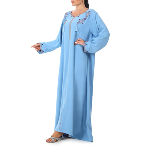 Vestido Jalabiya Árabe Tradicional para Mujer, Elegante y Modesto, Estilo Islámico Maxi para Ocasiones Diarias y Festivas - Product Image 3