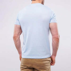 T-shirt pour homme 100% coton, col en V, nouveau design tendance, coupe ajustée, manches courtes, t-shirts pour homme - Product Image 4