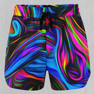 Shorts en mesh sublimé à séchage rapide pour femmes, 250 GSM, double couche, pour le basketball, shorts pour femmes - Product Image 3