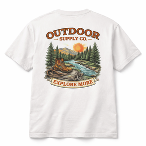 T-shirt personnalisé en gros pour hommes, imprimé avec logo, en tissu épais |   Fabricant OEM Direct - Product Image 2