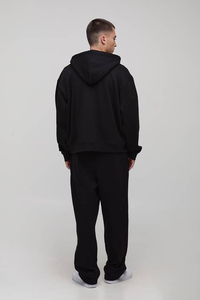 Sudadera con Capucha Personalizada con Estampado Digital para Hombre, 100% Algodón, Talla Grande, Corta, Gruesa, Lisa, Teñida, con Bolsillo - Product Image 5