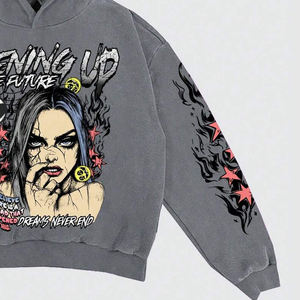 Sweats à capuche délavés pour hommes, logo personnalisé, couleur respirante, 100% coton, nouvelle tendance mode, sweats à capuche délavés pour homme, haute qualité - Product Image 6