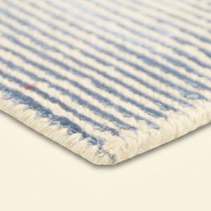 Tapis en laine fait main DECORDEC gris argenté ivoire texturé, antidérapant, écologique, motif géométrique moderne pour salon - Product Image 5