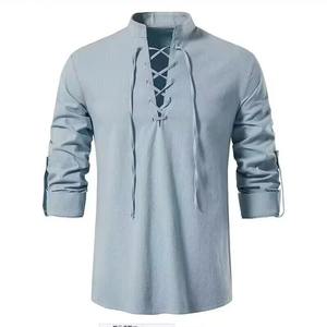 Nueva Llegada, Camisa de Moda para Hombre, Primavera-Otoño, a Rayas, Entallada, con Botones, Manga Larga, para Oficina, Negocios, Blusa de Algodón, Servicio OEM - Product Image 5