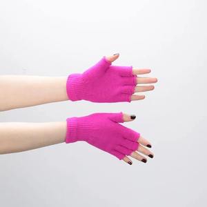 Guantes de punto sin dedos, guantes de trabajo elásticos y cálidos para invierno, para mujeres y hombres, accesorios de ciclismo, servicio OEM - Product Image 6
