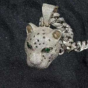 Hot Sale Iced Out Animal <b>Head</b> Pendant Hip Hop <b>Style</b> Leopard <b>Head</b> Necklace Pendant Moissanite Silver Jewelry - Product Image 1