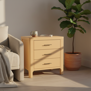 โต๊ะกาแฟสไตล์โมเดิร์น 3 ลิ้นชัก ไม้เอคาเซีย MDF ปิดผิววีเนียร์เอคาเซีย ยี่ห้อ KP รับประกัน 1 ปี-เฟอร์นิเจอร์ห้องนั่งเล่น โต๊ะข้าง/โต๊ะหัวเตียง - Product Image 3