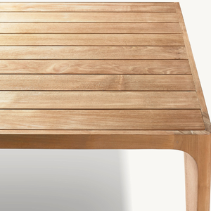 Mesa rectangular de estilo moderno en oferta, hecha de madera de teca ecológica de buena calidad y apta para uso en exteriores. - Product Image 6