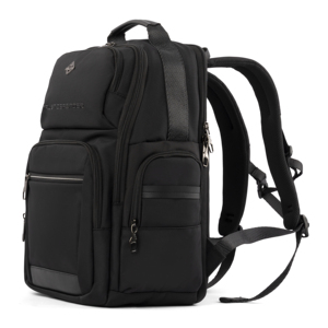 Minimalist <b>Black</b> Oxford Laptop <b>Backpack</b> with Zipper Closure and Water Resistance for Men Women - Product Image 4