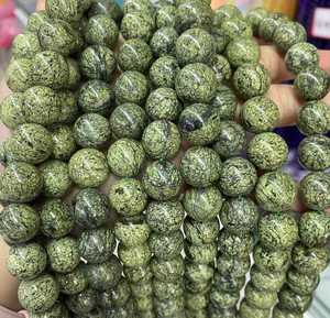 Cuentas de Serpentina Verde Natural de Rajasthan, Facetadas y Lisas, Hechas a Mano, Certificadas por IGI, para Joyería, ZUBEDA GEMS - Product Image 6