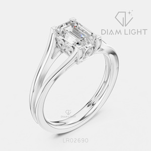 Bague de fiançailles en or blanc 14 carats avec diamant de laboratoire de 1,01 carat, coupe radiante, bague de mariée, certifiée IGI, bijoux fins, cadeau pour femme - Product Image 2