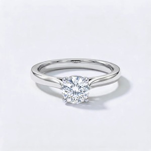 Bague de fiançailles solitaire en or jaune 9 carats avec diamant de laboratoire taille ronde 2,00 carats, bijoux de mariée personnalisés, vente en gros - Product Image 3