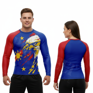 Camiseta de Compresión de Manga Larga con Diseño Sublimado, para Hombre, de Secado Rápido, para BJJ, Entrenamiento Deportivo, Gimnasio, OEM, ODM - Product Image 3