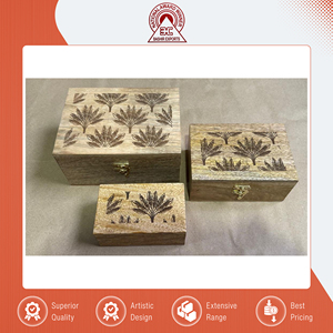 Cajas de Madera de Mango Rectangulares para Almacenamiento en la Cocina, Cajas de Madera Tallada Ecológicas, en Venta, a Precio de Fábrica Directo - Product Image 2