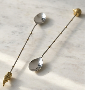 Cuillère à cocktail en acier inoxydable de qualité supérieure avec poignée en forme d'oiseau doré, agitateur de bar classique pour mélanger les boissons, outil de bar élégant - Product Image 1