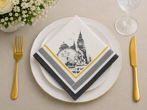 Customizable Floral Pattern 100% <b>Linen</b> Square Dinner Napkin 50x50cm Eco-Friendly Home Dining <b>Table</b> Decor - Product Image 3