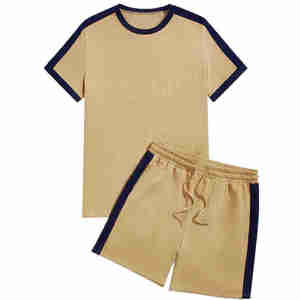 Nouvelle Collection : Ensemble Décontracté d'Été 2 Pièces pour Homme – T-shirt Respirant à Manches Courtes et Short à Cordon de Serrage - Product Image 1